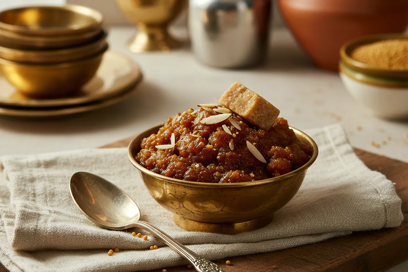 Atta Halwa with Ghee & Gur